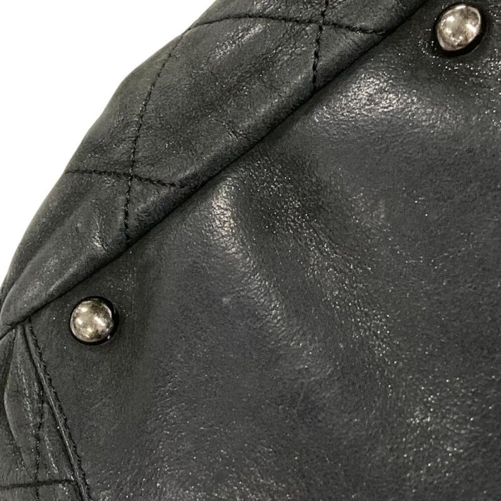 ★SOLD★ Chanel Shoulder Bag Quilted Black Chain Vintage Silver - Picture 14 of 15